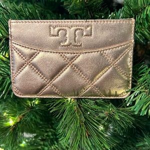 Tory Burch rose gold card case